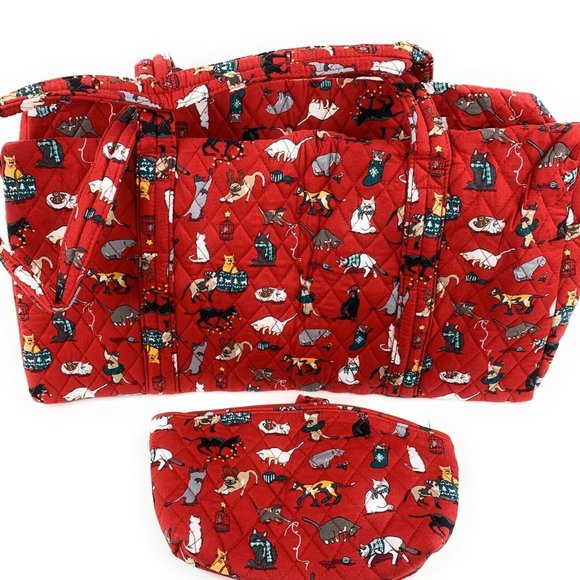 Vera Bradley Bags 2 New Vera Bradley Christmas Holiday Red Cat